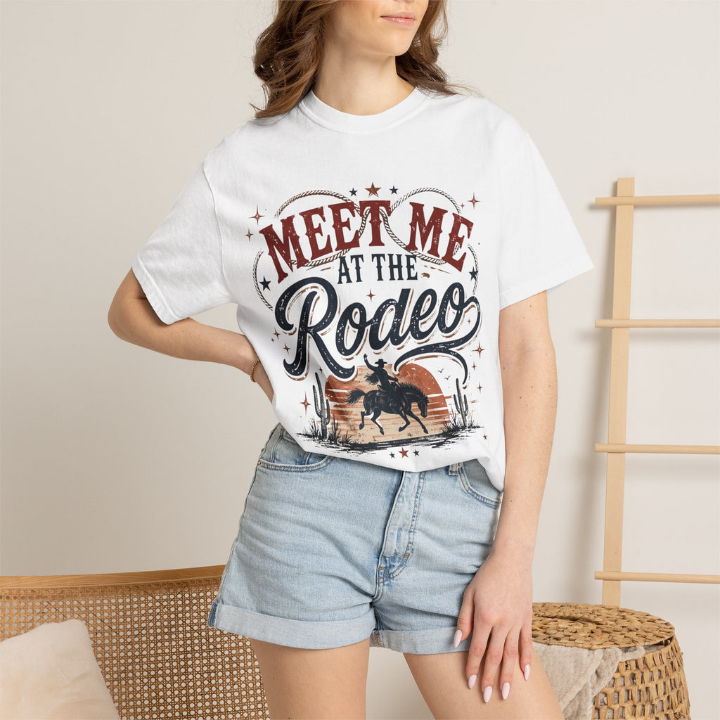 Meet Me at the Rodeo T-Shirt — Vintage Western Cowboy Rodeo Tee