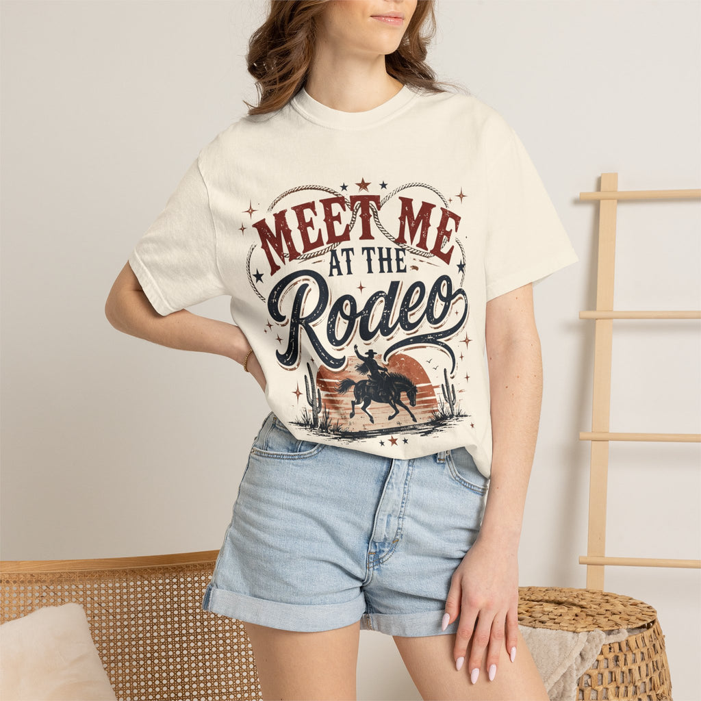 Meet Me at the Rodeo T-Shirt — Vintage Western Cowboy Rodeo Tee