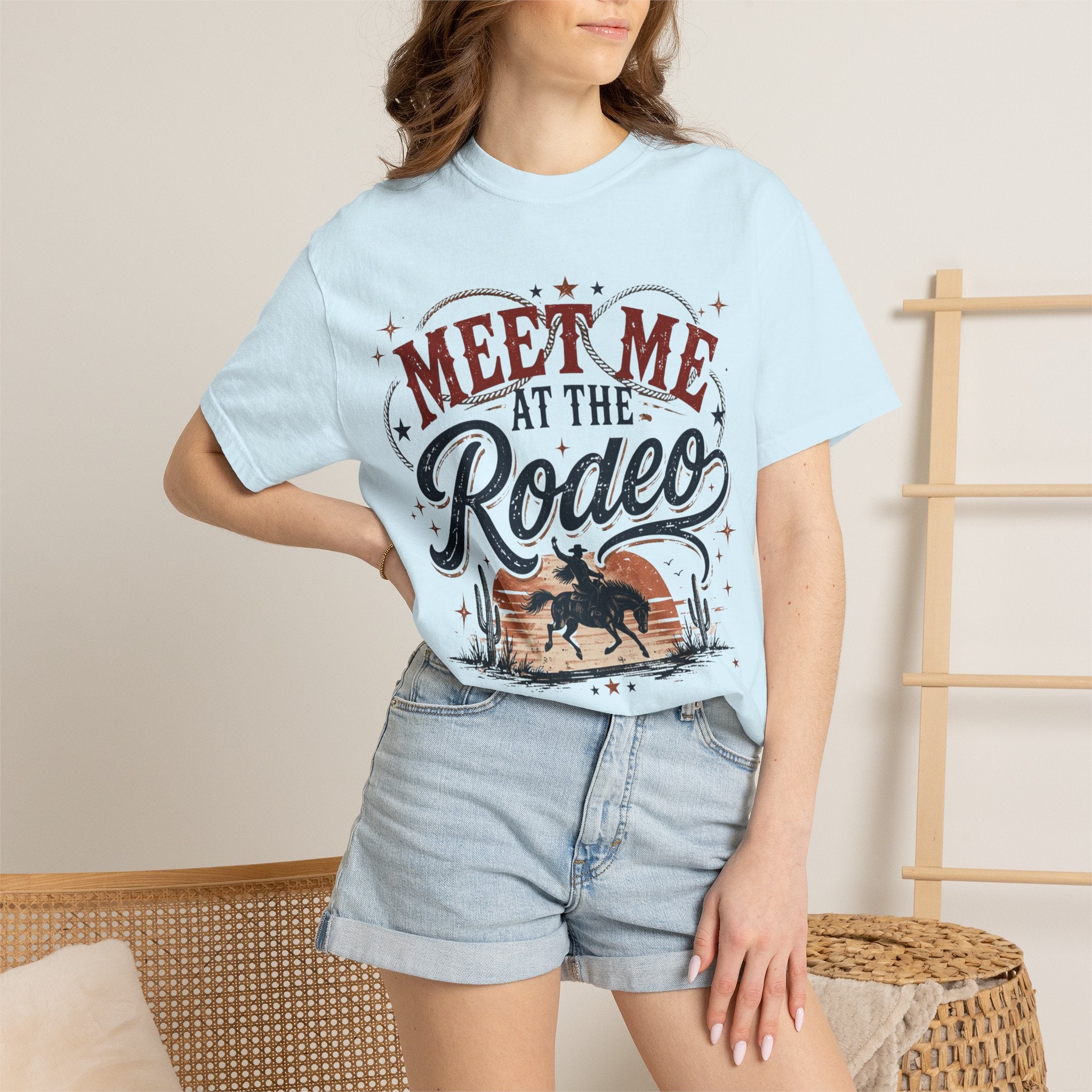 Meet Me at the Rodeo T-Shirt — Vintage Western Cowboy Rodeo Tee