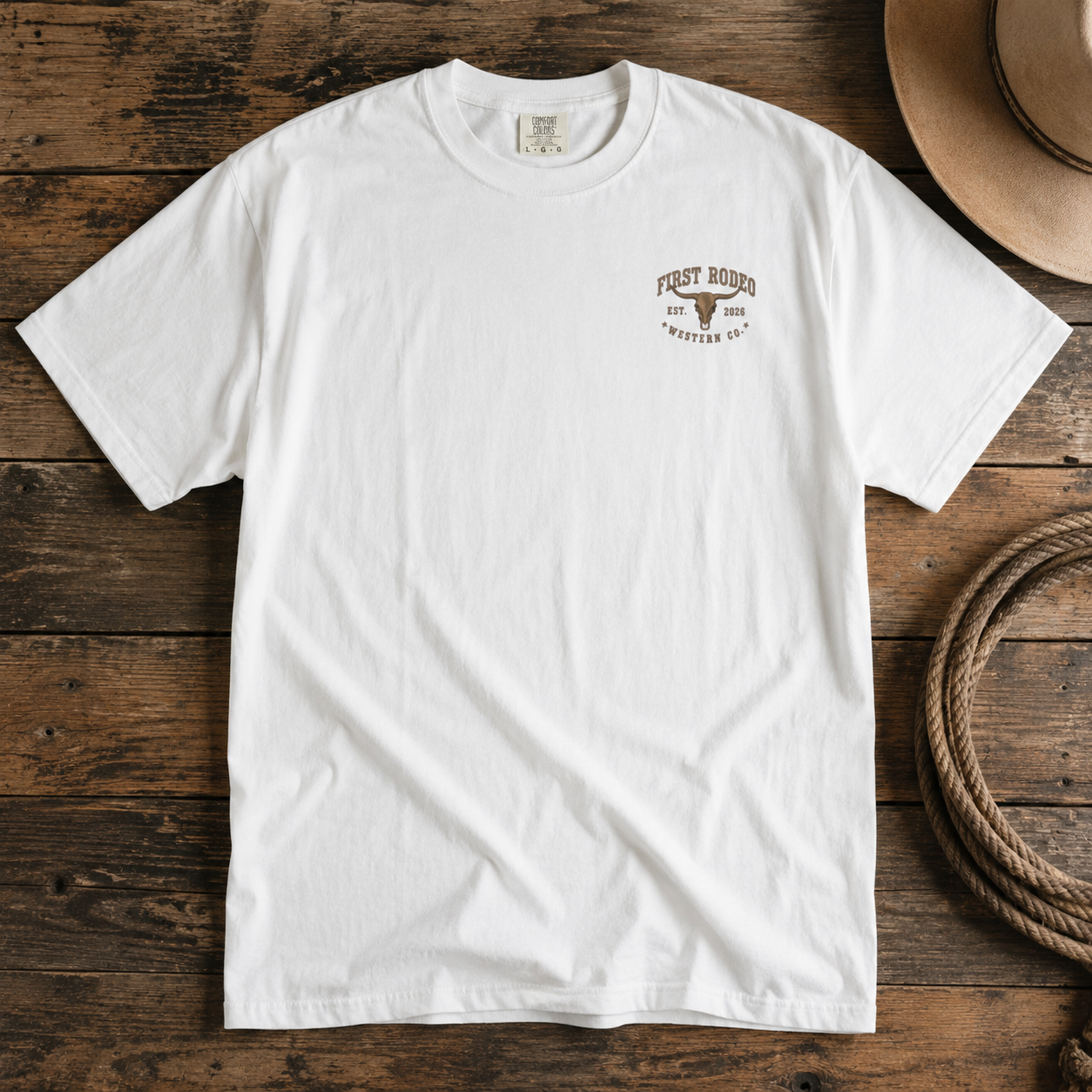 First Rodeo Skull T-Shirt – Western Cowboy Graphic Tee