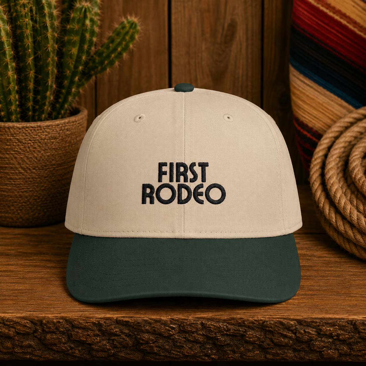 First Rodeo Classic Embroidered Snapback Hat
