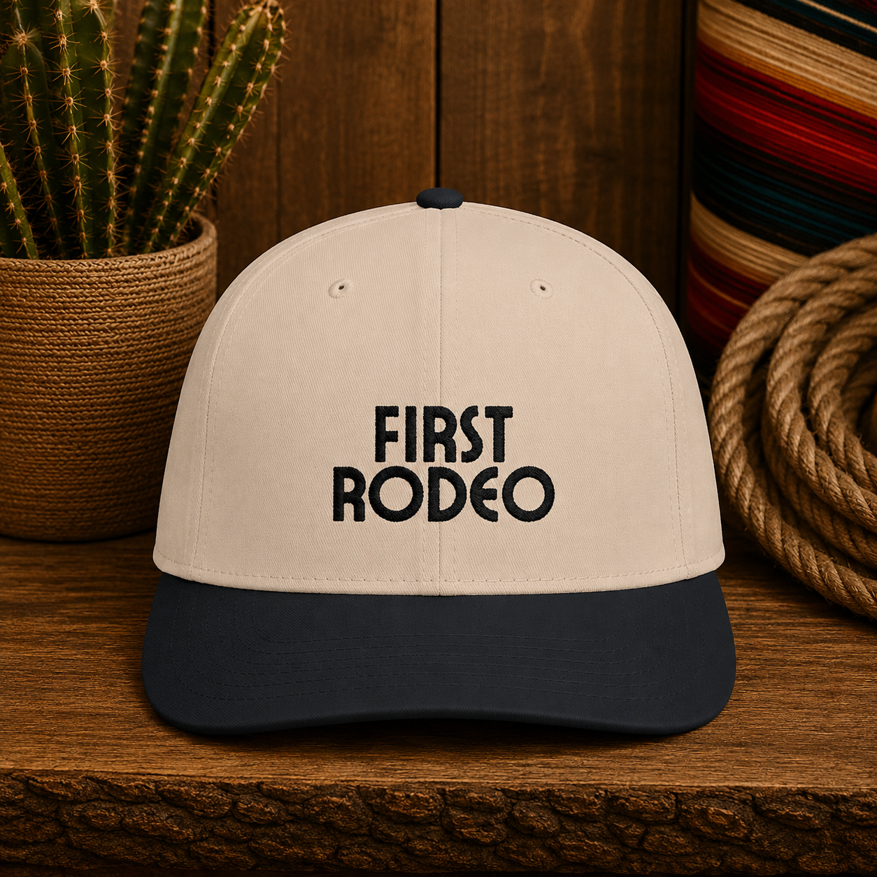 First Rodeo Classic Embroidered Snapback Hat