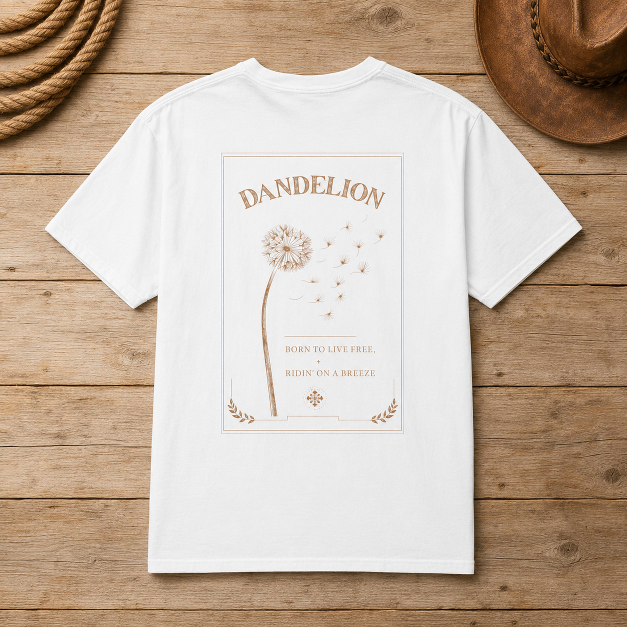 Dandelion "Born to Live Free" Graphic T-Shirt