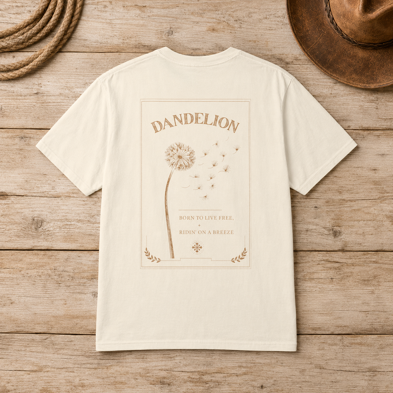 Dandelion "Born to Live Free" Graphic T-Shirt