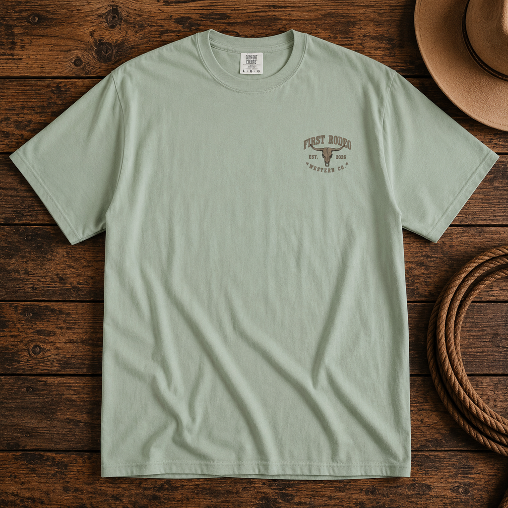 First Rodeo Skull T-Shirt – Western Cowboy Graphic Tee