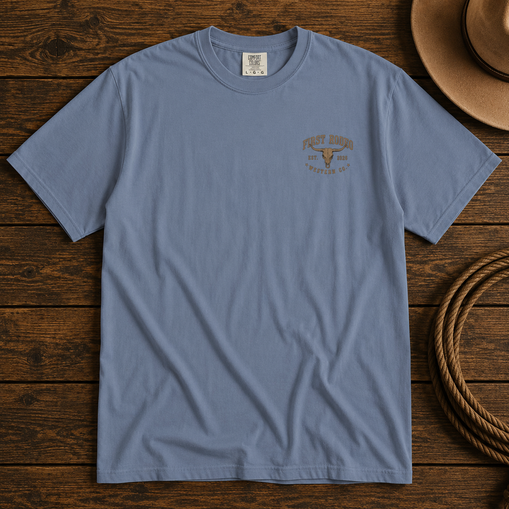First Rodeo Skull T-Shirt – Western Cowboy Graphic Tee