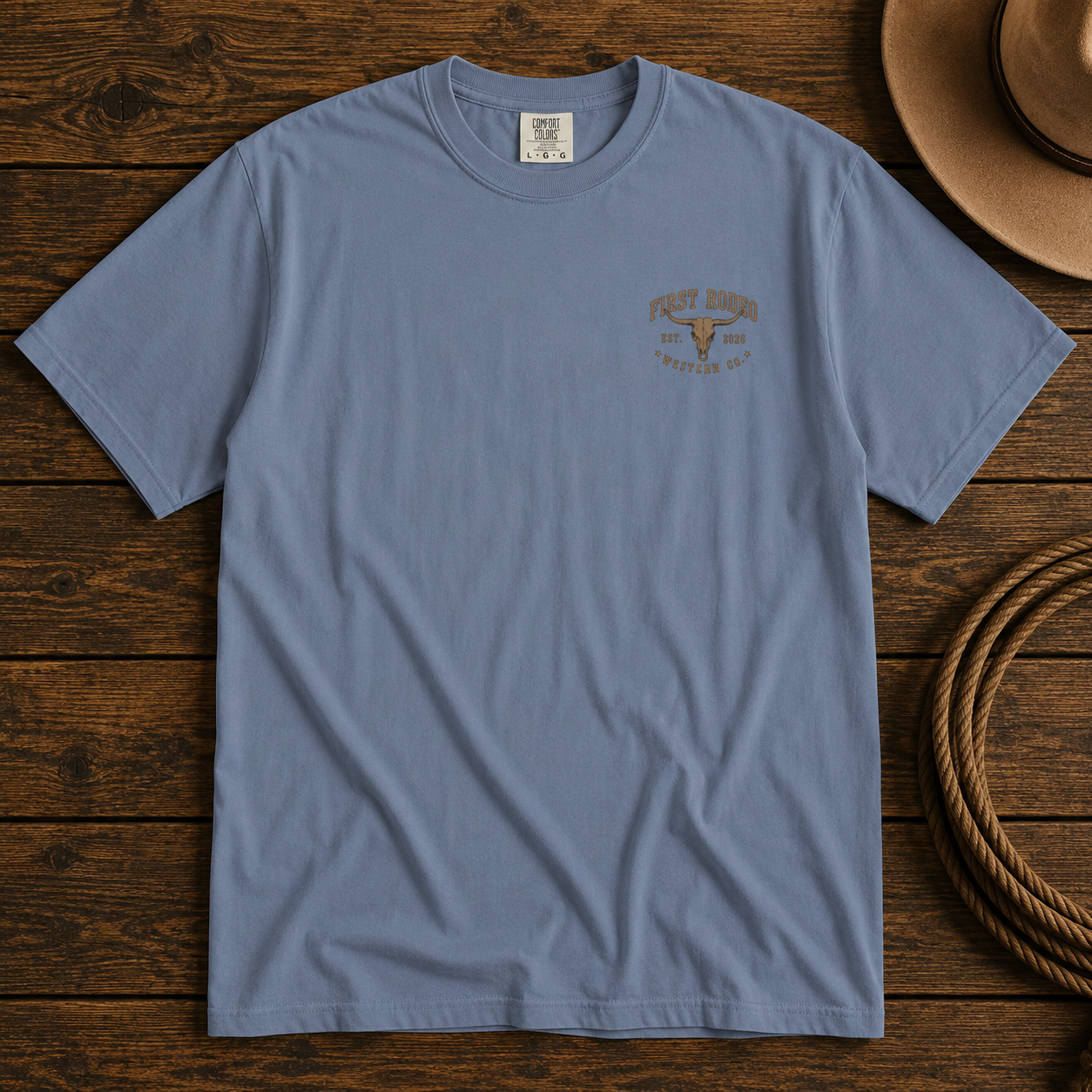 First Rodeo Skull T-Shirt – Western Cowboy Graphic Tee