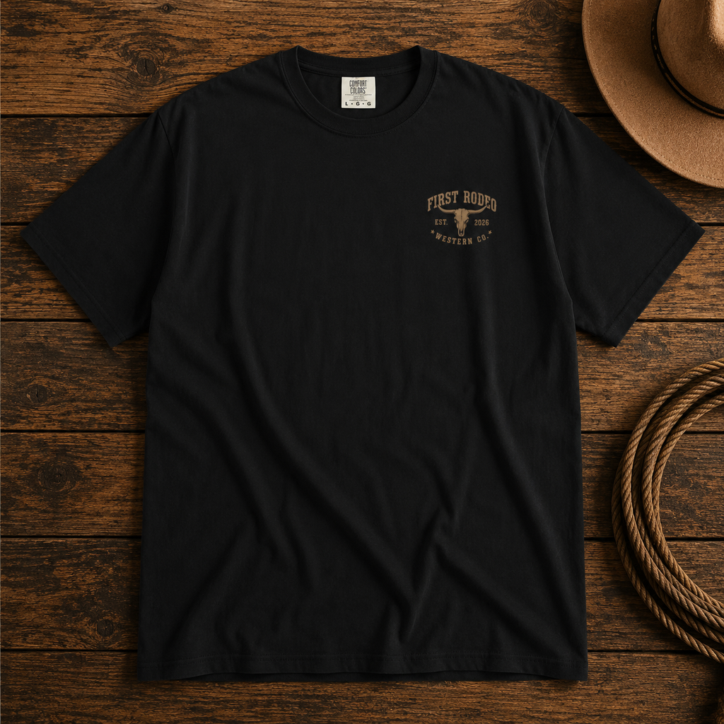 First Rodeo Skull T-Shirt – Western Cowboy Graphic Tee
