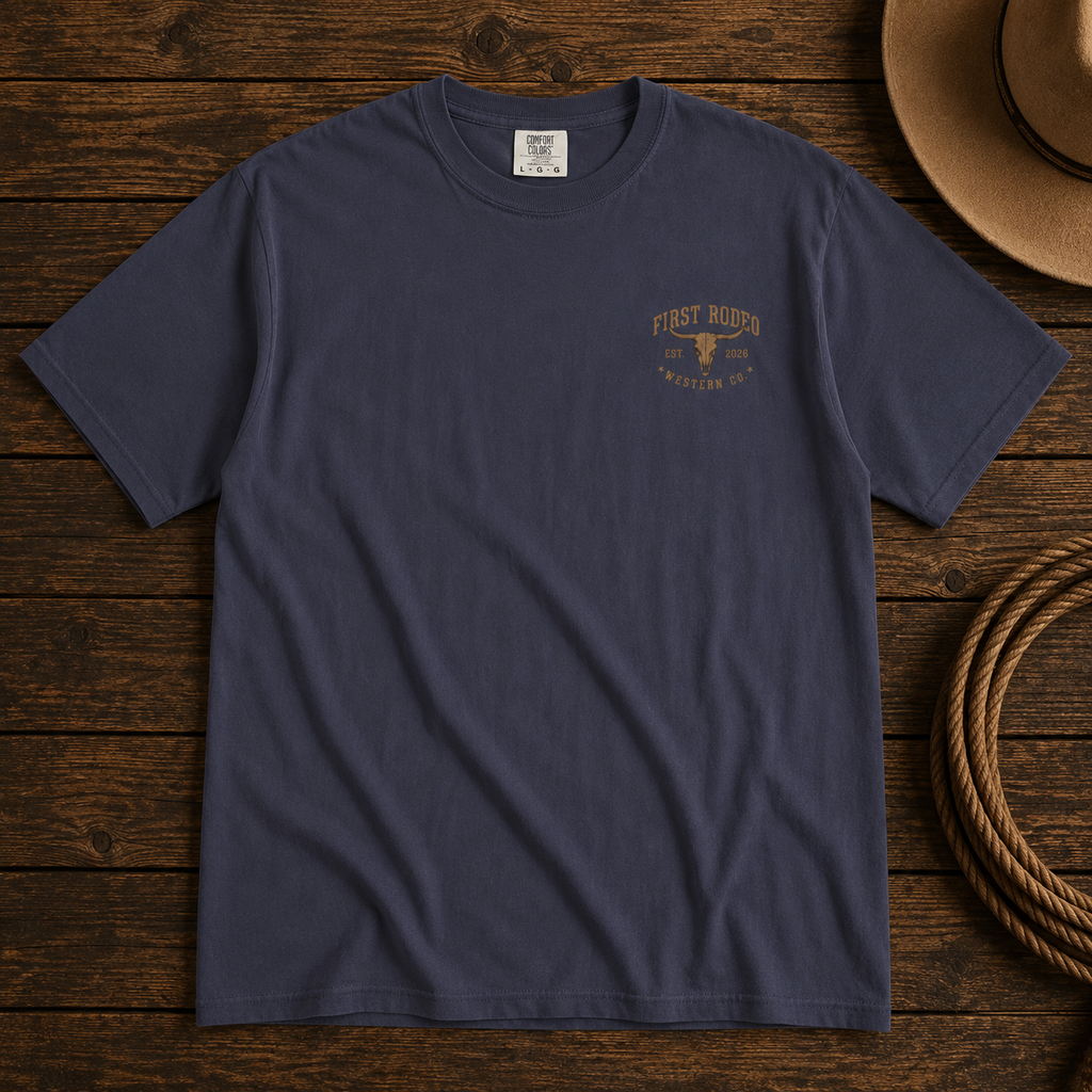 First Rodeo Skull T-Shirt – Western Cowboy Graphic Tee