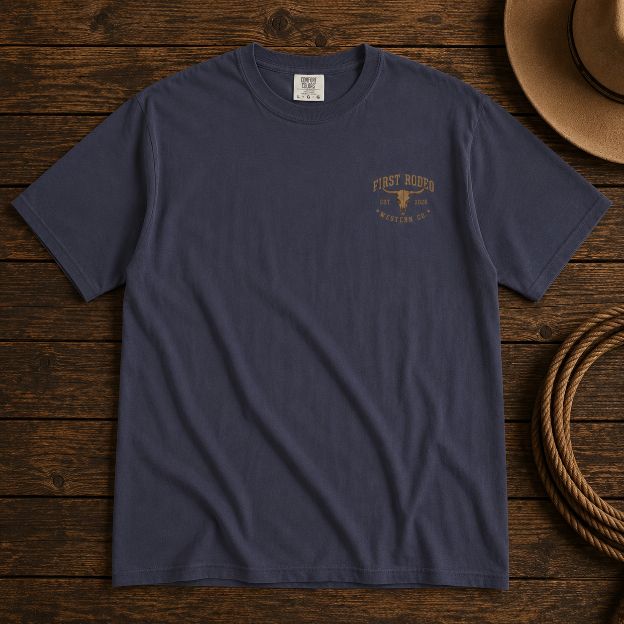 First Rodeo Skull T-Shirt – Western Cowboy Graphic Tee